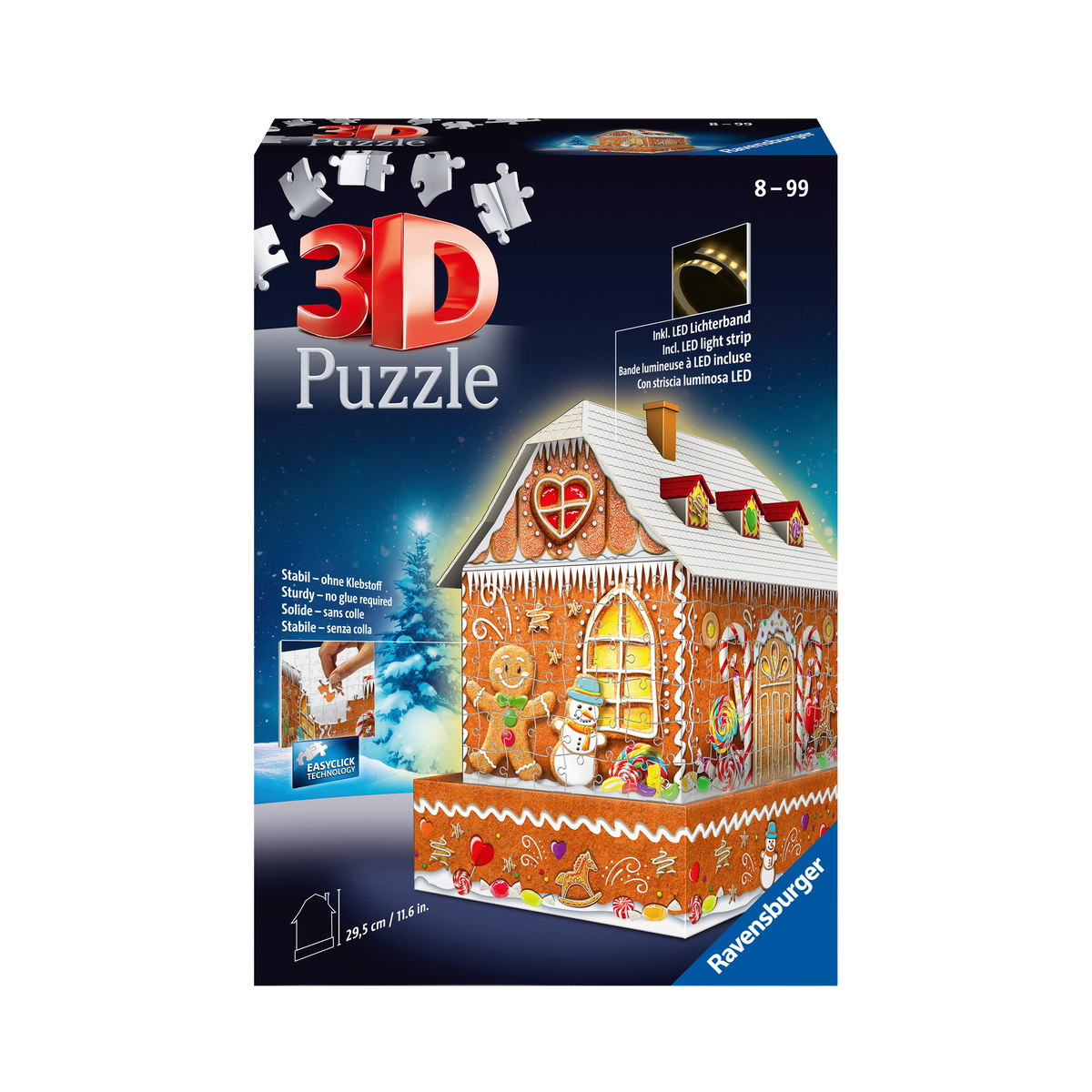 3D Puzzle: Night Edition - Ginger Bread House - 216 Piece, box front