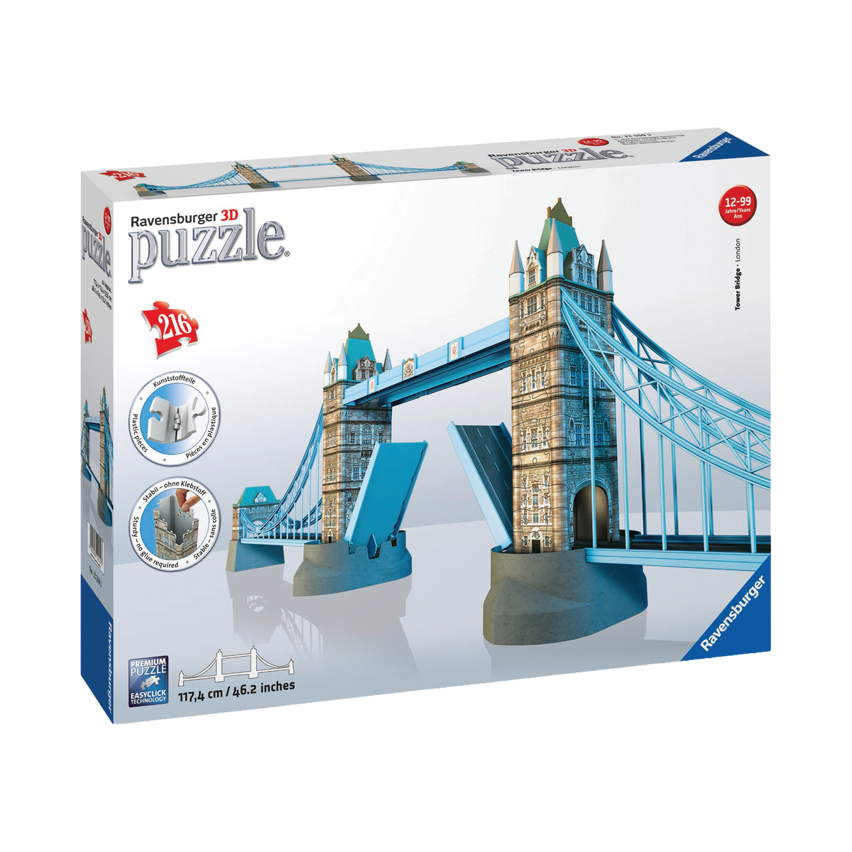 3D Puzzle: Tower Bridge - 216 Piece, box front