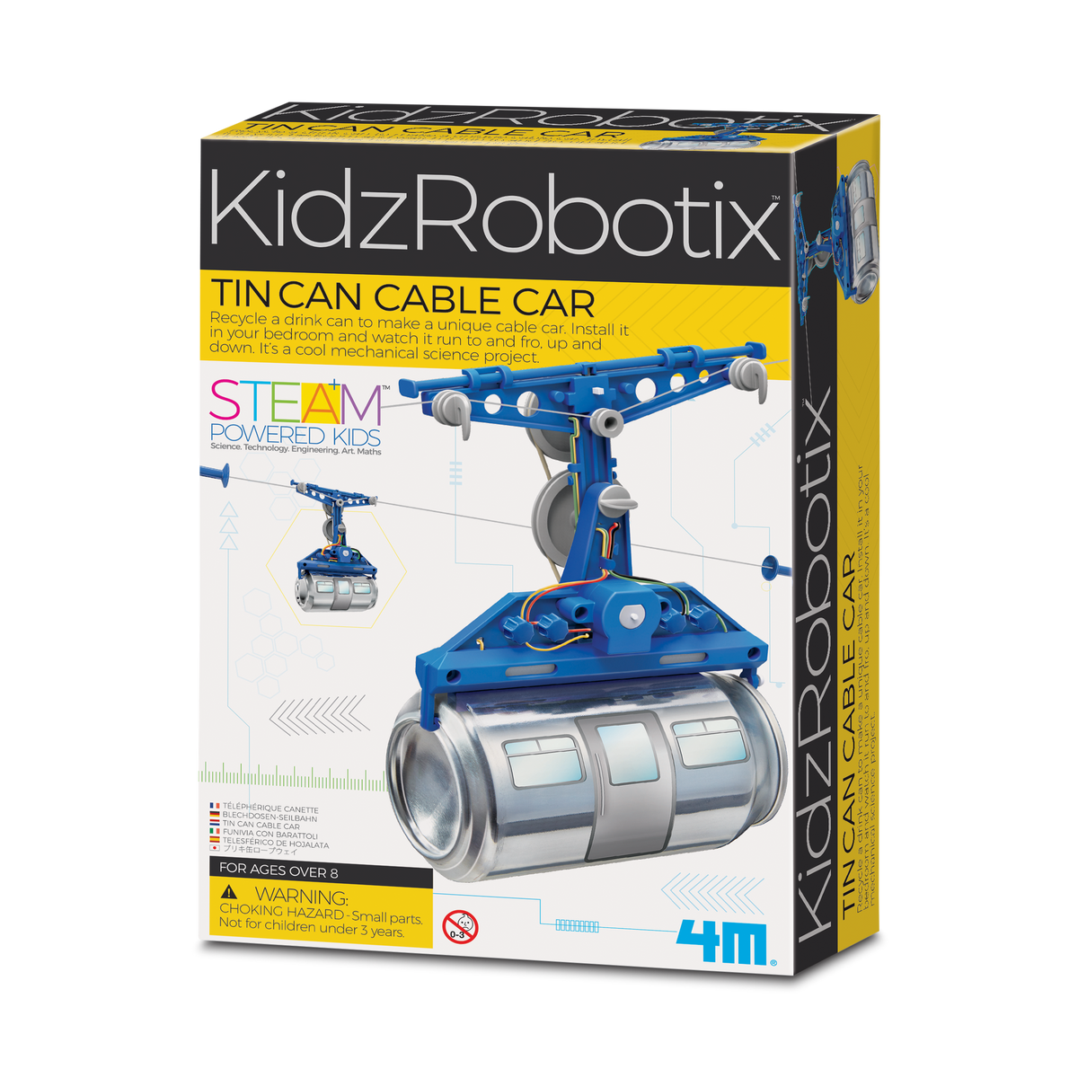 4M KidzRobotix Tin Can Cable Car Kit, box front