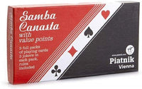 Piatnik Samba Canasta Card Game - 3 Playing Card Decks with Value Points