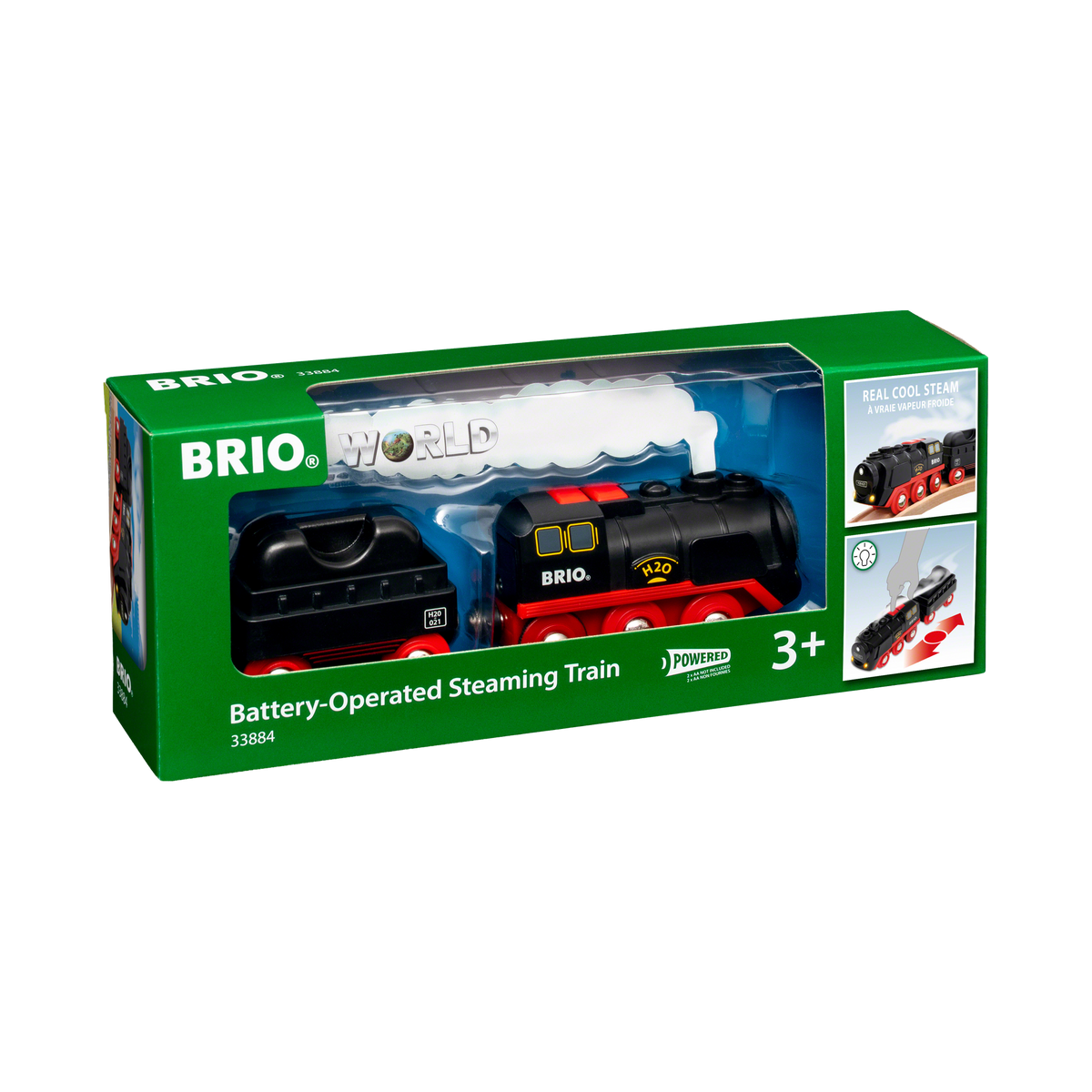 BRIO World Battery-Operated Steaming Train, box front