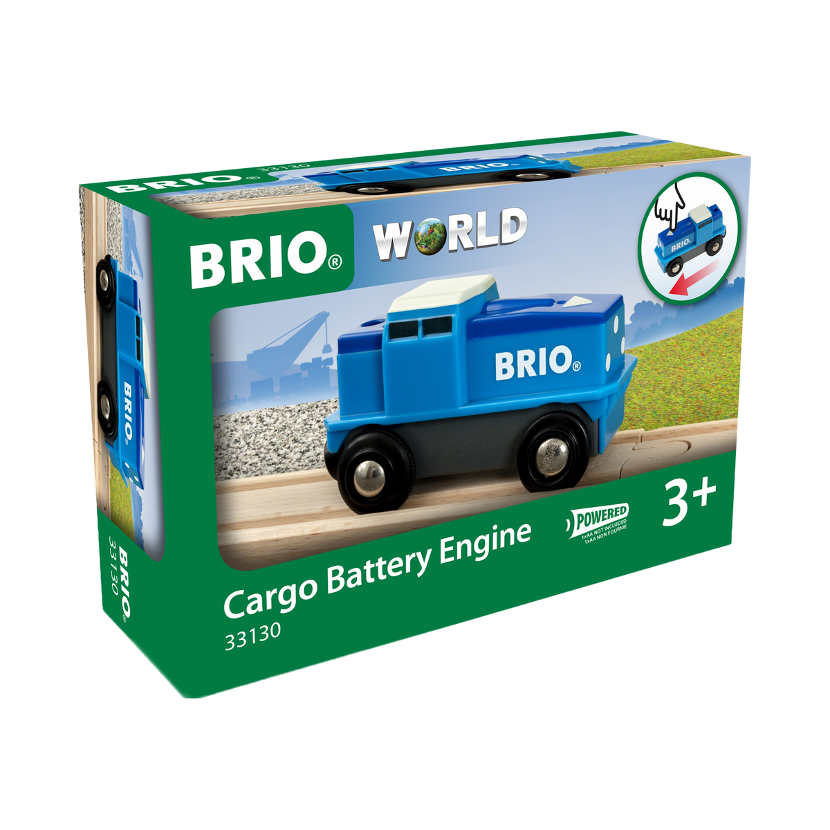 BRIO World Cargo Battery Engine, box front
