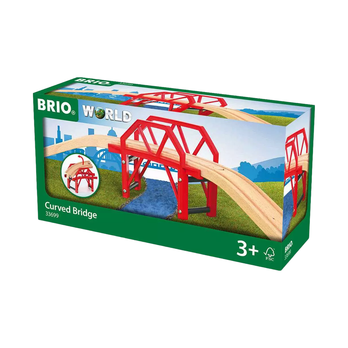 BRIO World Curved Bridge, box front