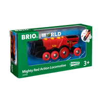 BRIO World Mighty Red Action Locomotive, box front