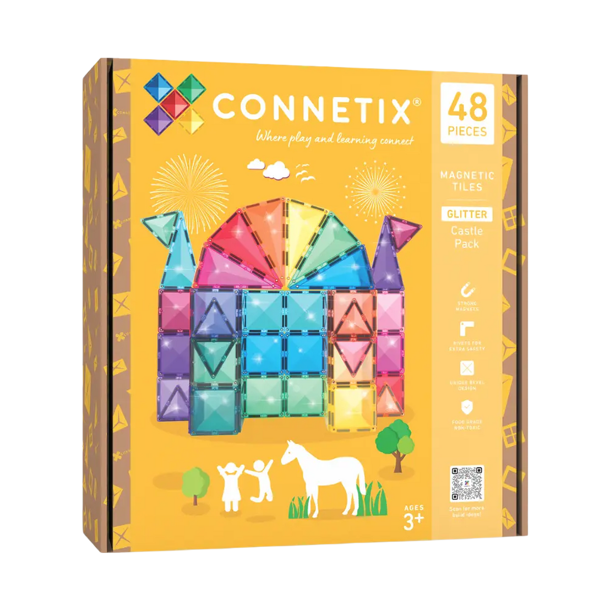 Connetix Glitter Castle Pack, box front