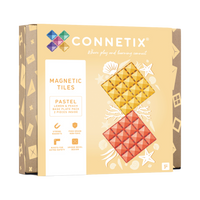 Connetix Pastel Lemon & Peach Base Plate Pack, box front