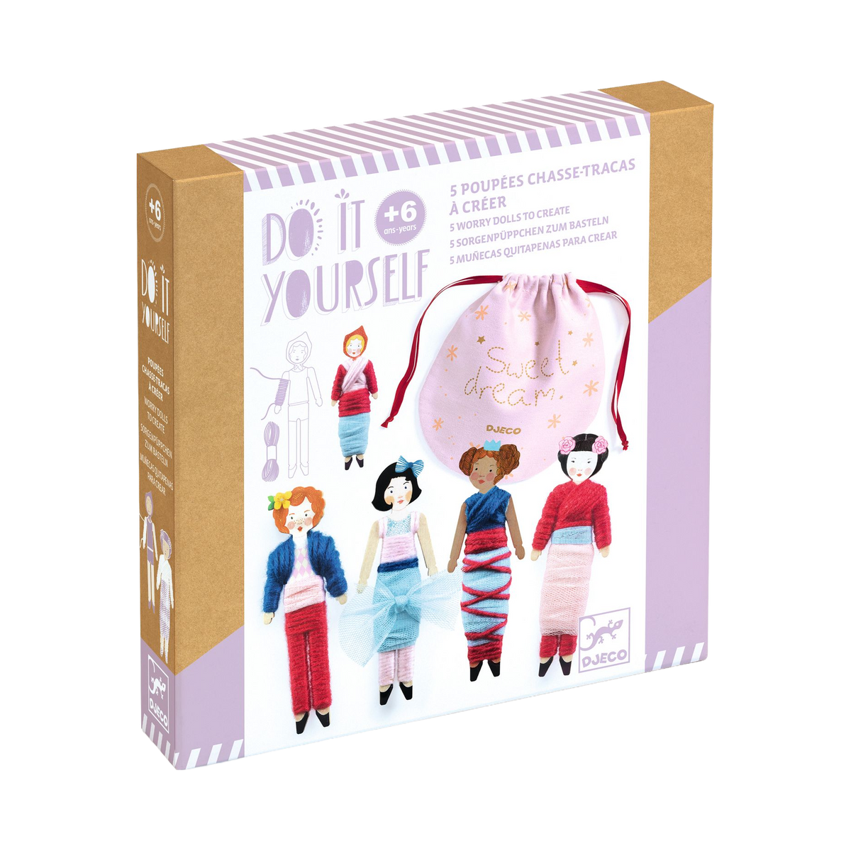 Djeco Do It Yourself Sweet Night Dolls, box front