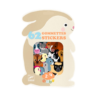 Djeco Farm Animals 62 Sticker Set, box front