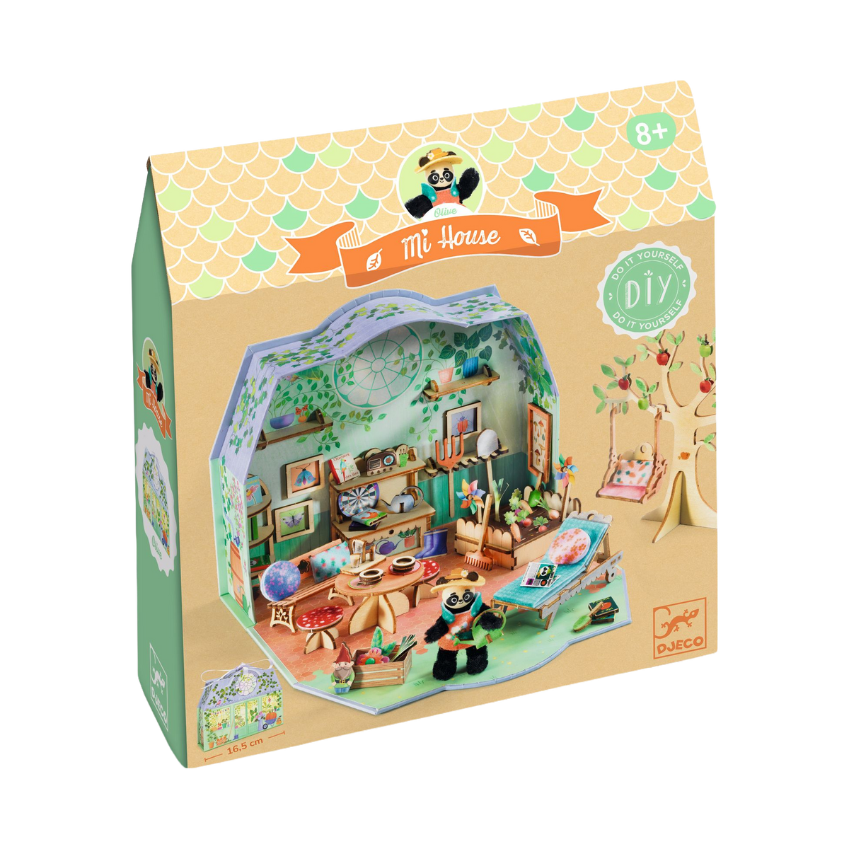 Djeco Mi House Olive Model-Making Miniature Home Kit, box front
