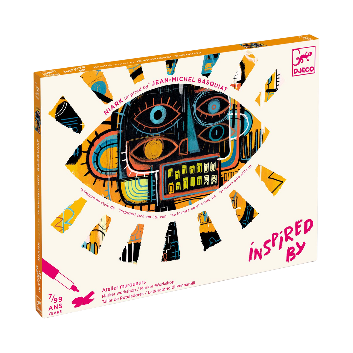 Djeco Niark Inspired by Basquiat Marker Kit, box front