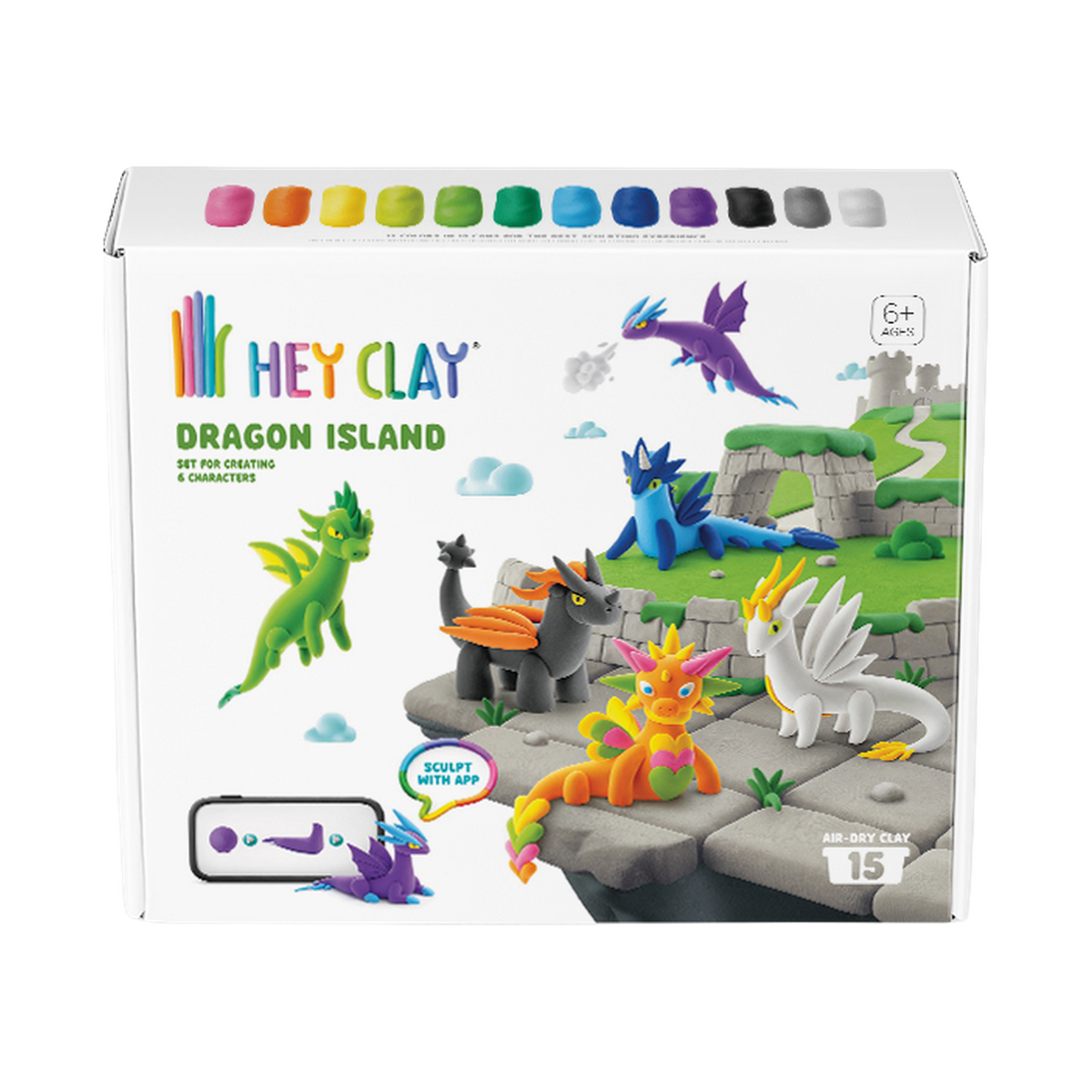 Hey Clay Dragon Island Air-Dry Clay Kit, box front