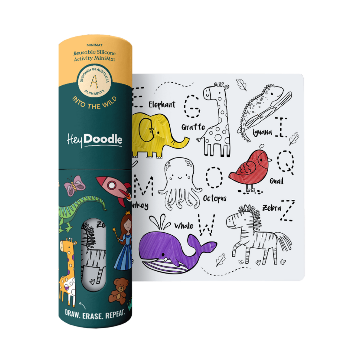 HeyDoodle Mini Colouring & Doodle Mat, Into the Wild packshot