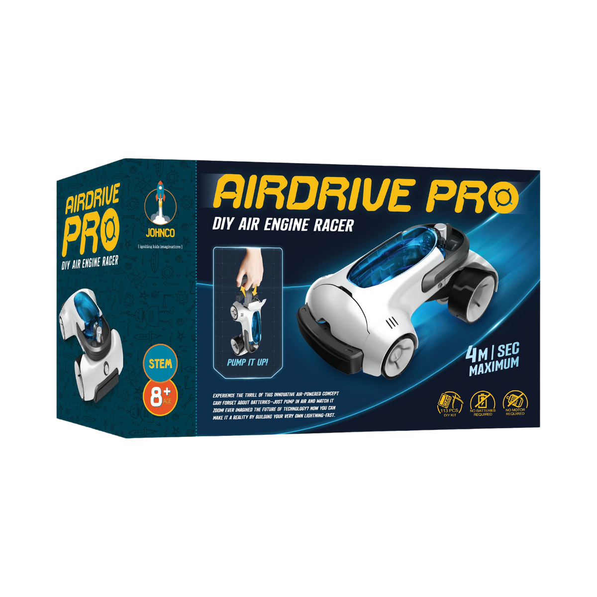 Johnco AirDrive Pro DIY Air Engine Racer, box front