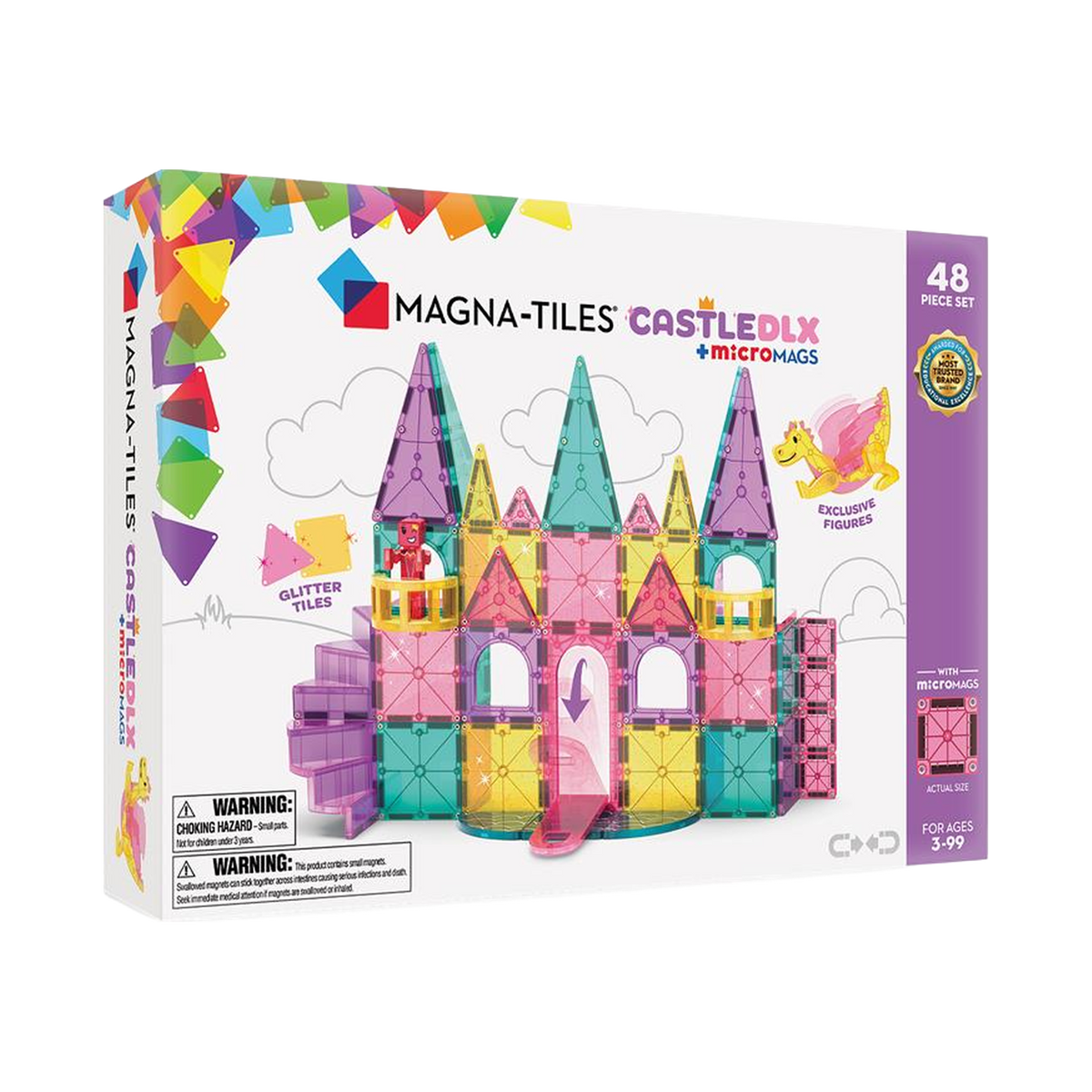 MAGNA-TILES Castle Deluxe 48 Piece Set, box front