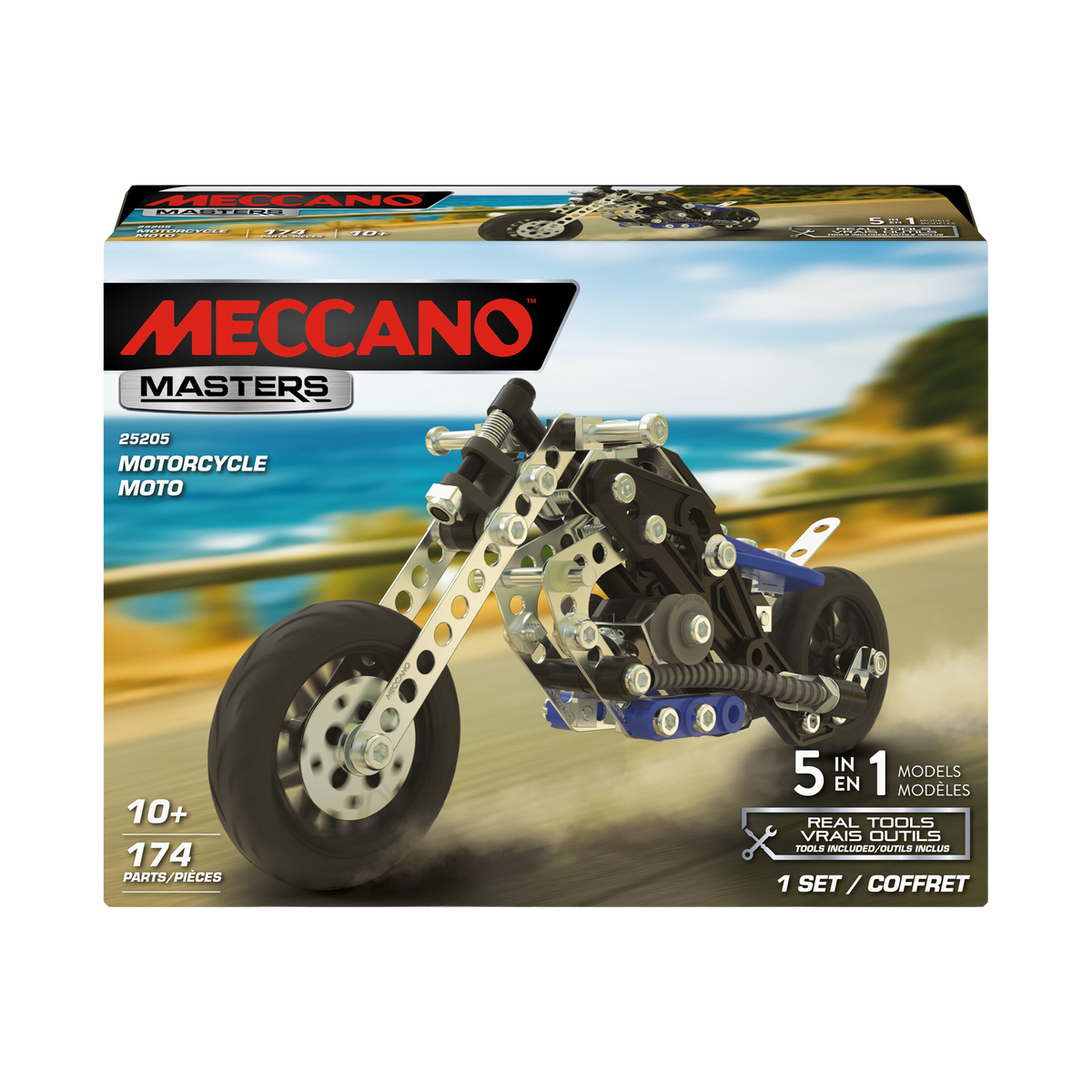 Meccano Motorcycles 5 in 1 Model Set, box front