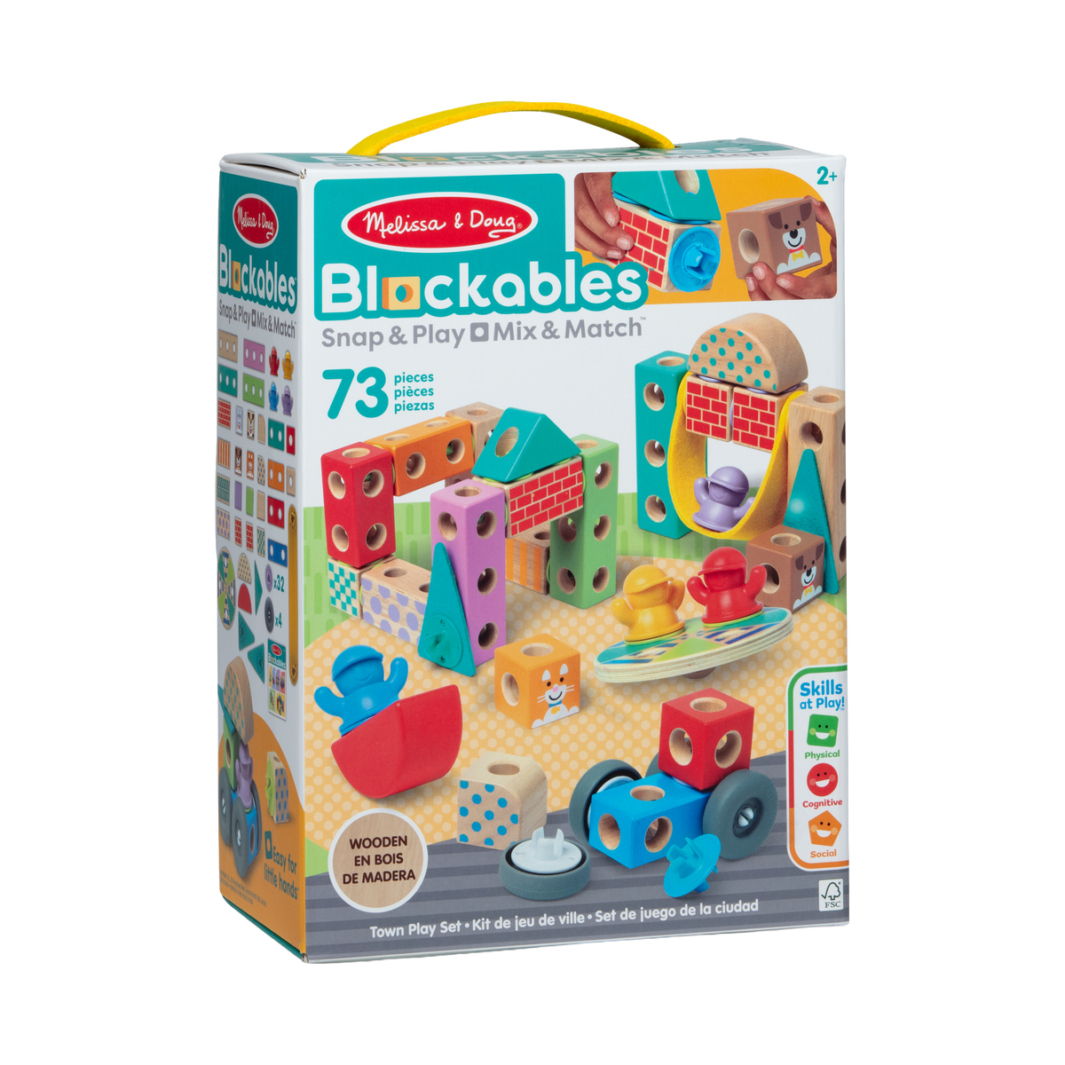 Melissa & Doug Blockables Town Play Set, box front