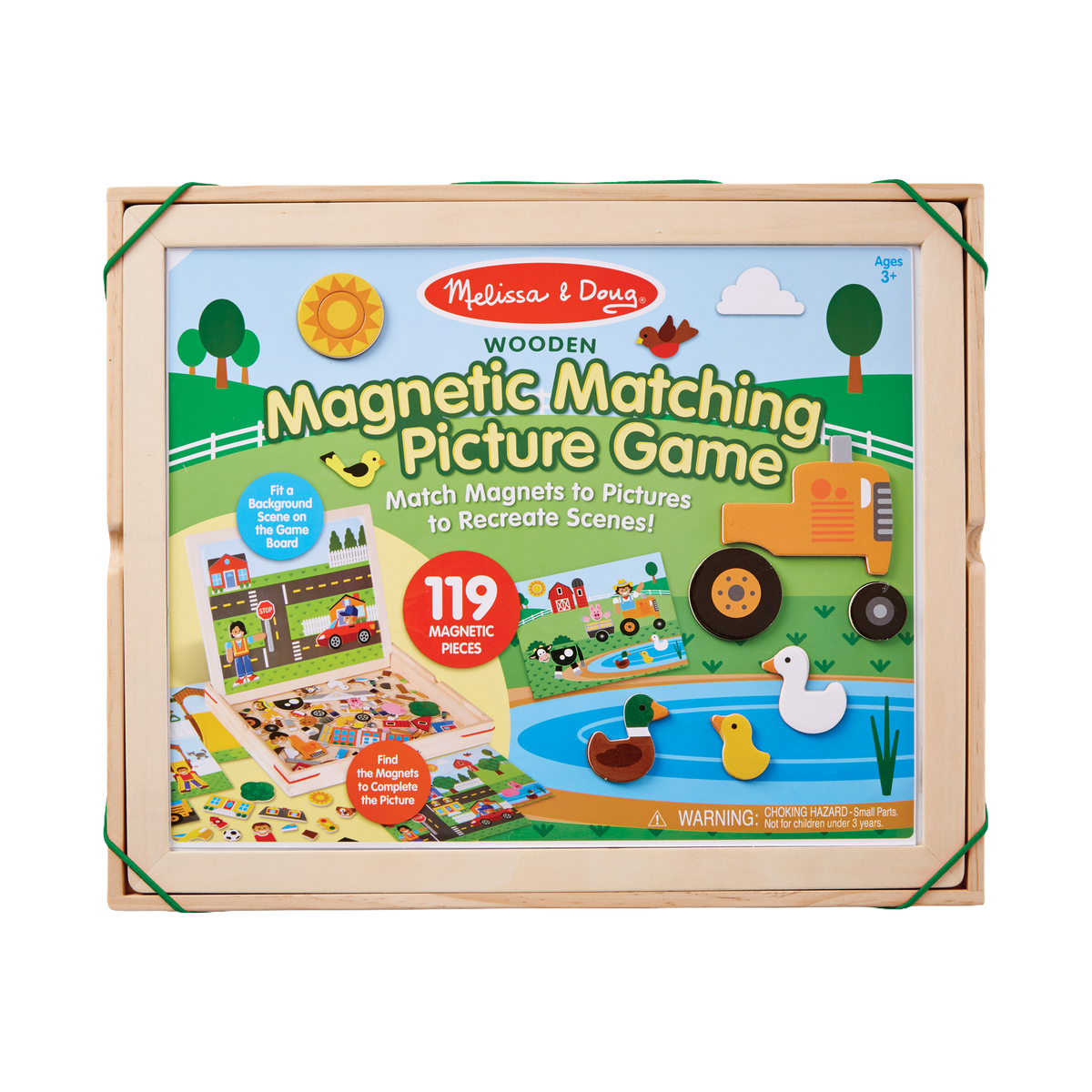 Melissa & Doug Wooden Magnetic Matching Picture Game, box front