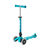 Mini Micro Deluxe LED Foldable 3 Wheel Scooter, Aqua, 1