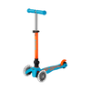 Mini Micro Deluxe LED Foldable 3 Wheel Scooter, Orange/Blue, 1
