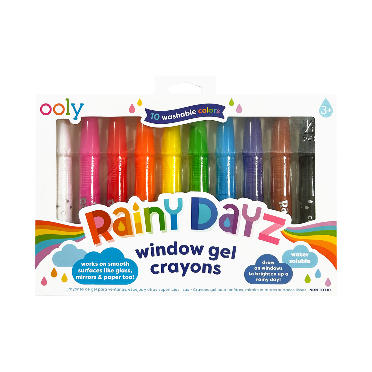 OOLY Rainy Dayz Window Gel Crayons, box front