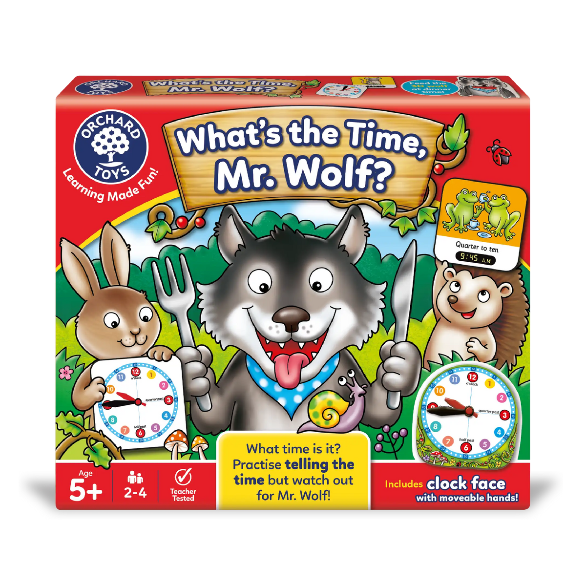 Orchard Toys What's the Time, Mr. Wolf?, box front
