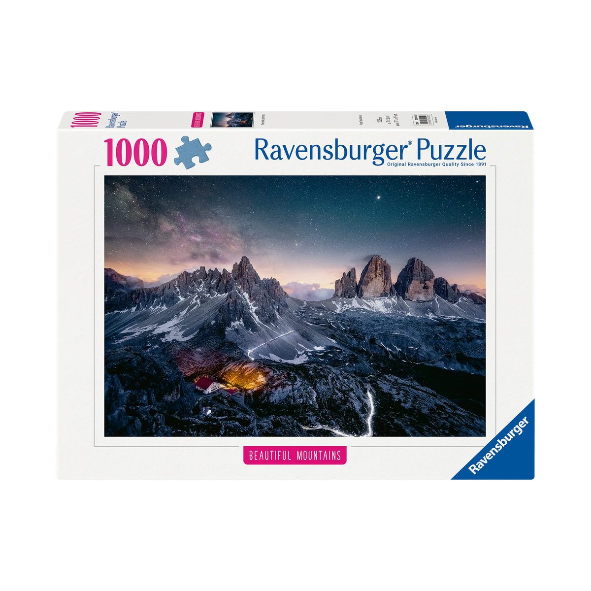 Puzzle: Beautiful Mountains - Three Peaks Dolomites - 1000 Piece, box front
