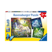 Puzzle: Beautiful Unicorns - 3x49 Piece, box front