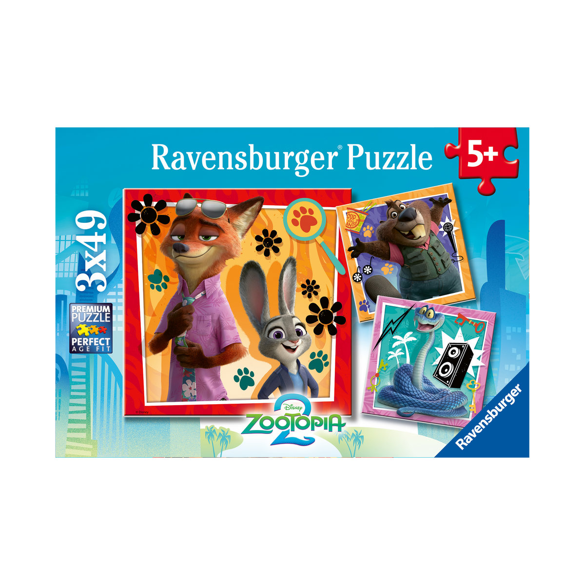 Puzzle: Disney Zootopia 2 - A New Mission - 3x49 Piece, box front
