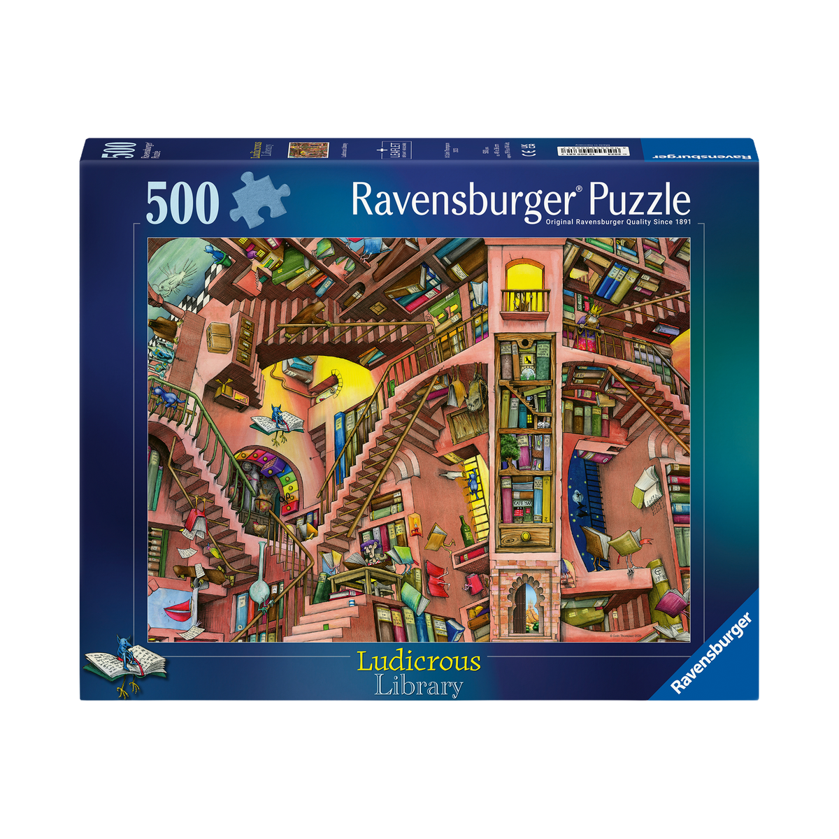 Puzzle: Ludicrous Library - 500 Piece, box front