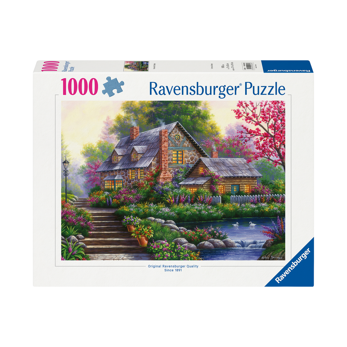 Puzzle: Romantic Cottage - 1000 Piece, box front