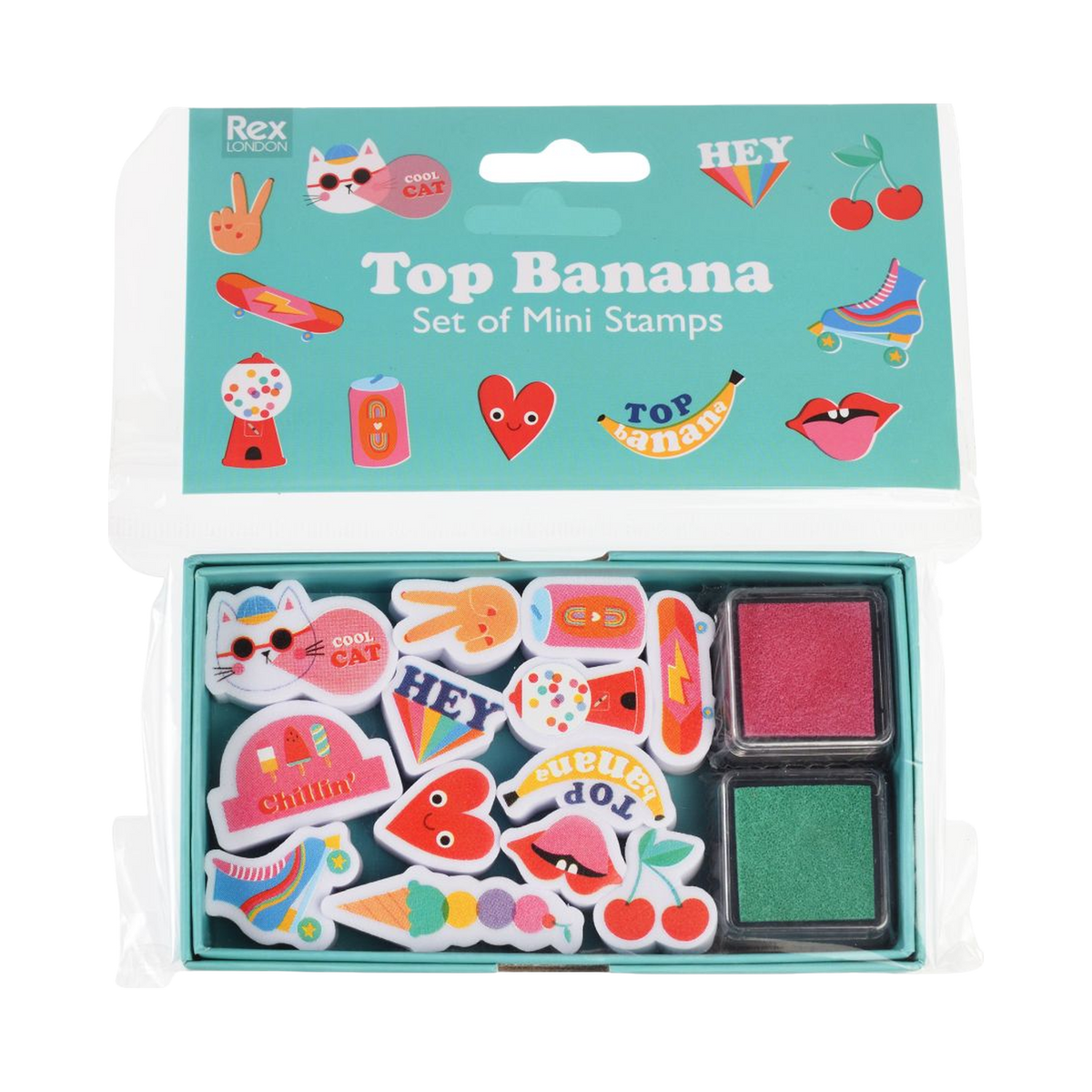 Rex London Set of Mini Stamps, Top Banana packshot