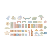 Safari Friends Wooden Building Blocks