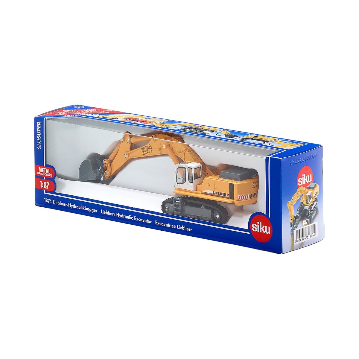 Siku Liebherr Hydraulic Excavator 1:87, box front