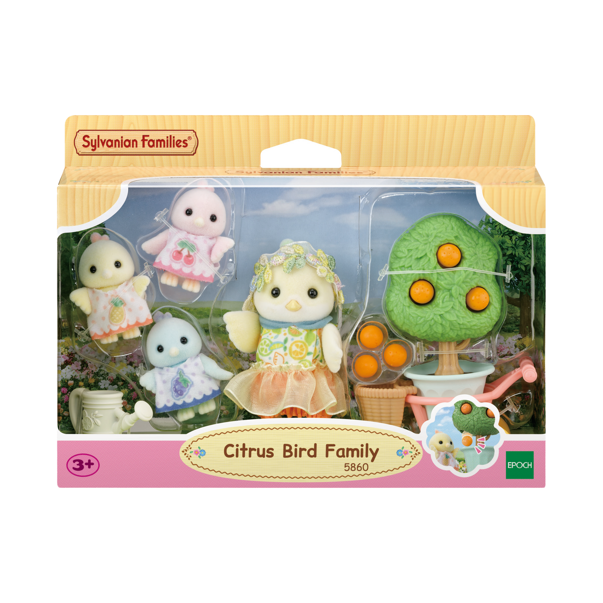 Sylvanian Families Citrus Bird Family, box front