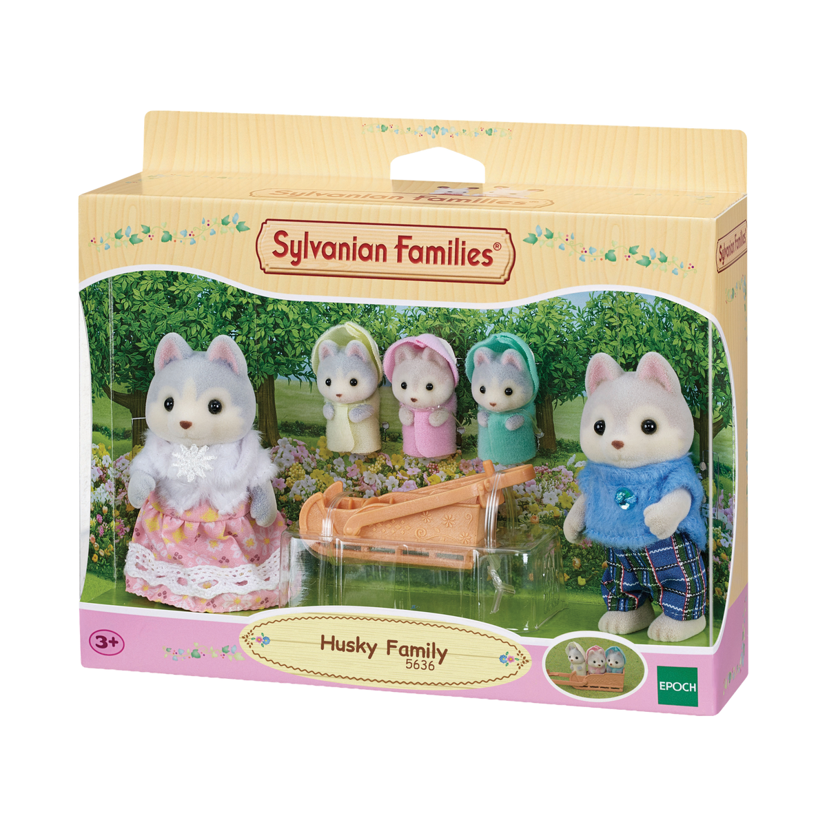 Sylvanian Families Husky Family, box front
