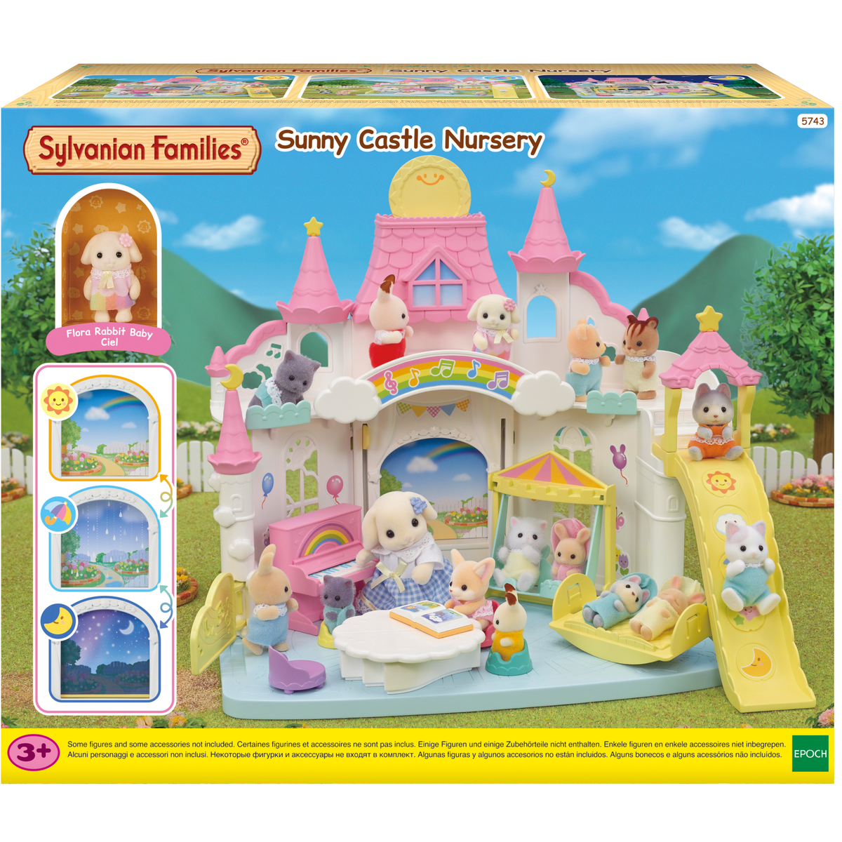Sylvanian Families Sunny Castle Nursery, box front