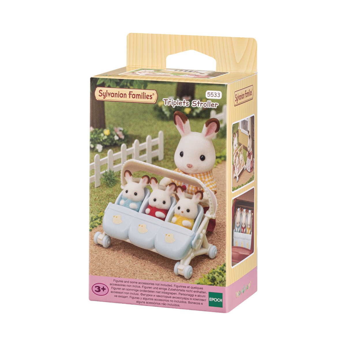 Sylvanian Families Triplets Stroller, box front