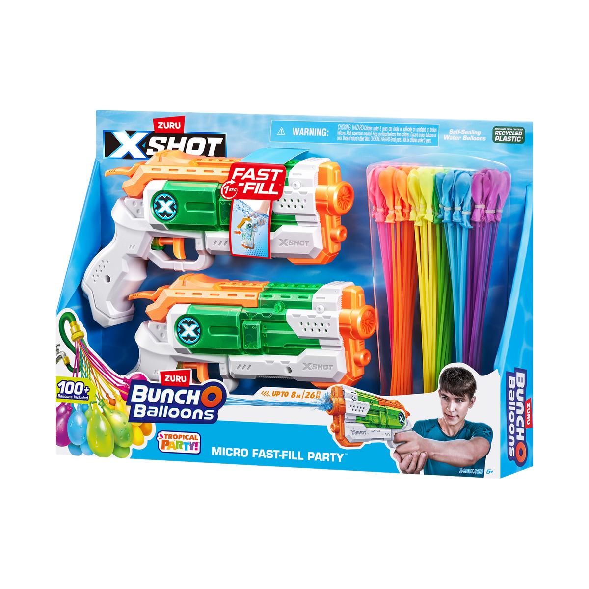 XSHOT Water Bunch O Balloons Micro Fast Fill Party, box front