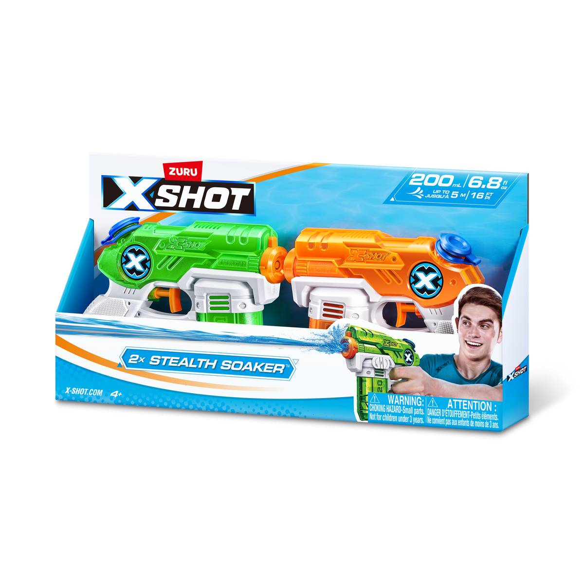 XSHOT Water Stealth Soaker Twin Pack, box front