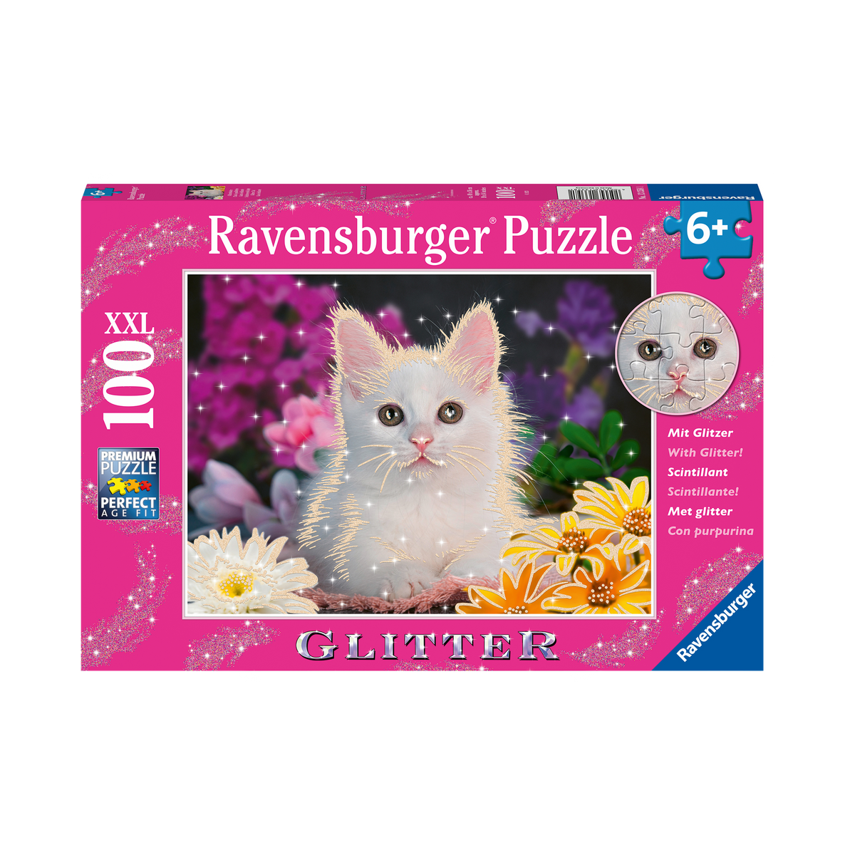 XXL Puzzle: Glitter Cat - 100 Piece, box front