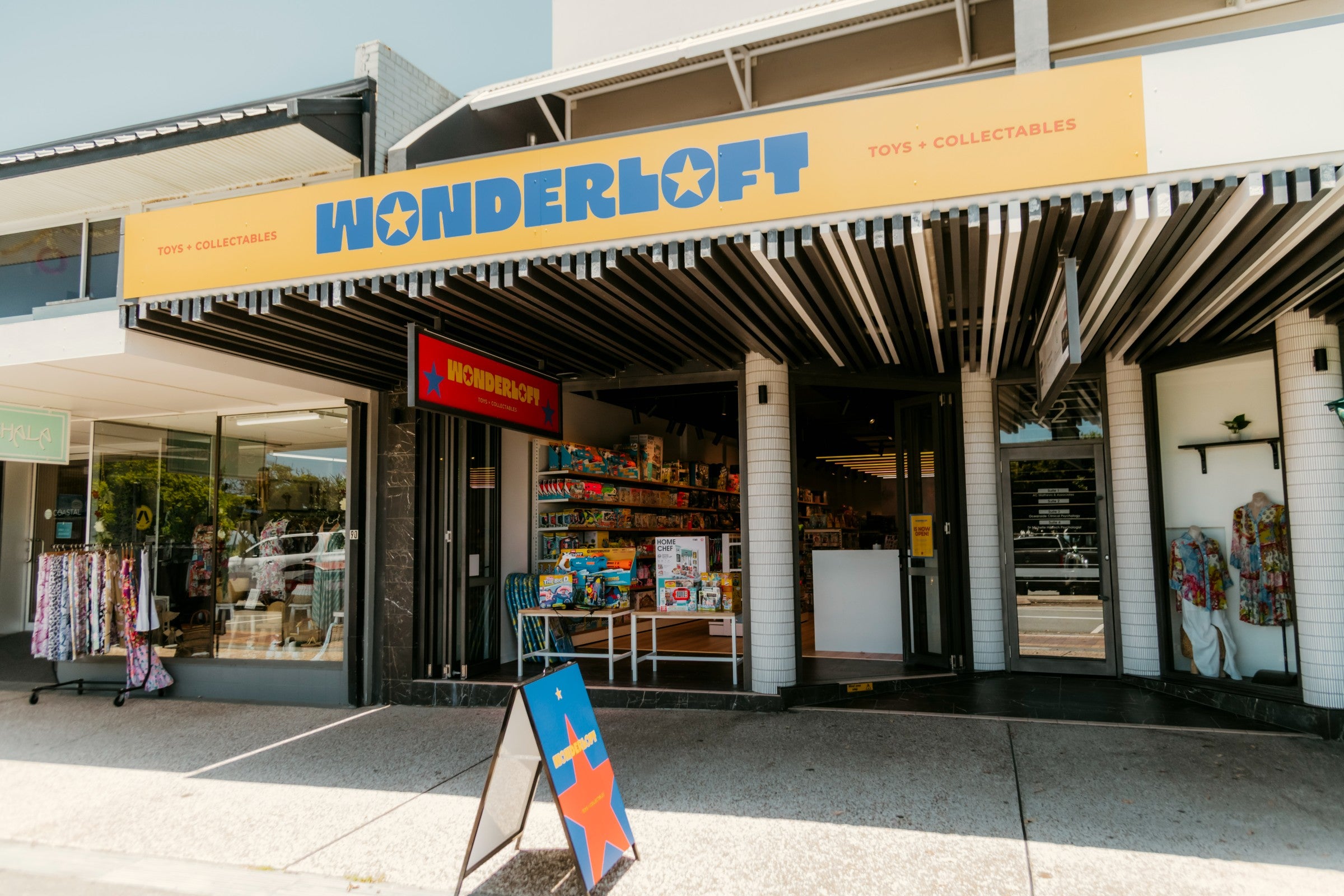 The Wonderloft shopfront on Marine Parade, Kingscliff