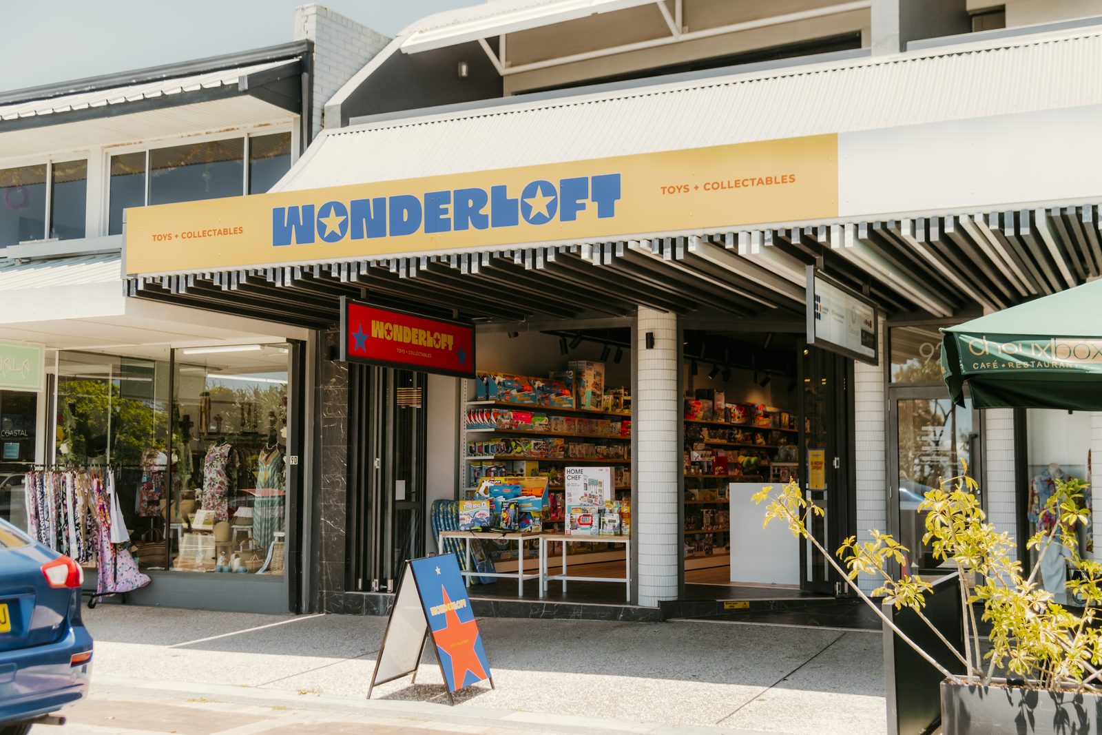 The Wonderloft shop front on Marine Parade, Kingscliff